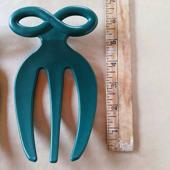 Extra Hands Vintage Salad Tosser Green - Made in USA - Picture 6 of 6